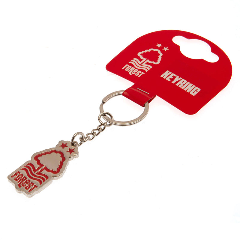 Nottingham Forest FC Crest Keyring, side angle