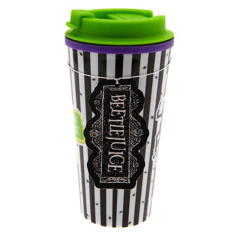 Beetlejuice Thermal Travel Mug, side angle