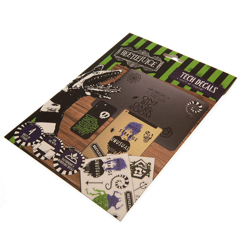 Beetlejuice Tech Stickers, close-up detail