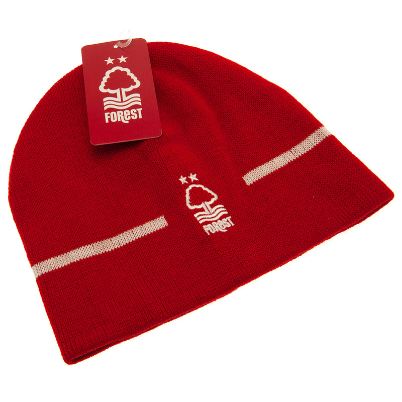Nottingham Forest FC Stripe Beanie, side angle
