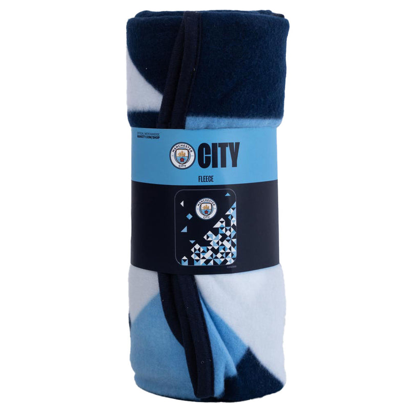 Manchester City FC Particle Fleece Blanket, side angle
