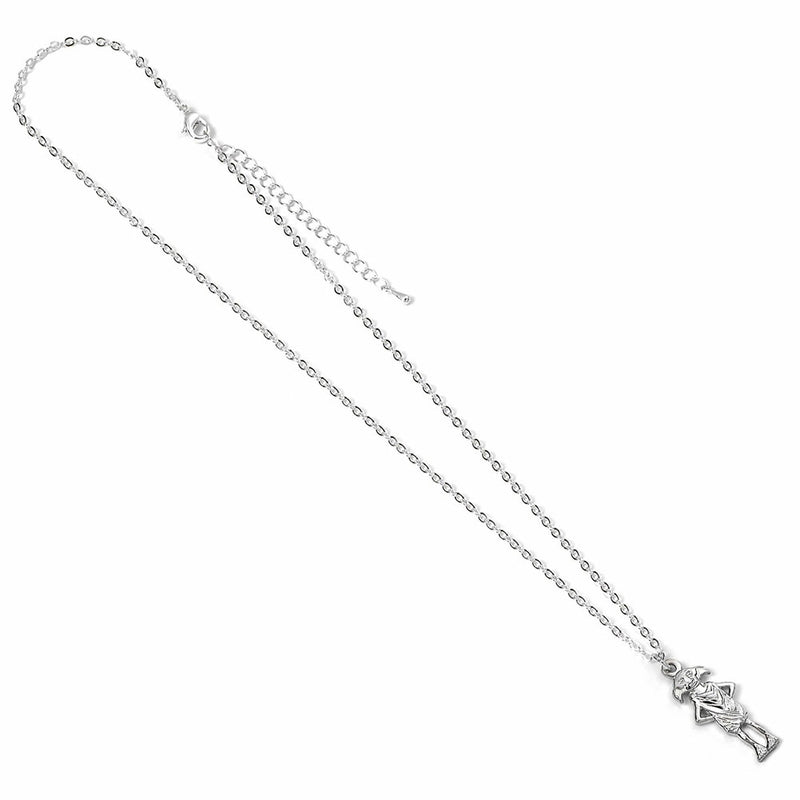 Harry Potter Silver Plated Dobby House Elf Necklace, side angle