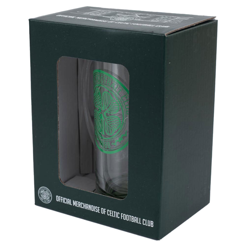 Celtic FC Stein Glass Tankard, side angle