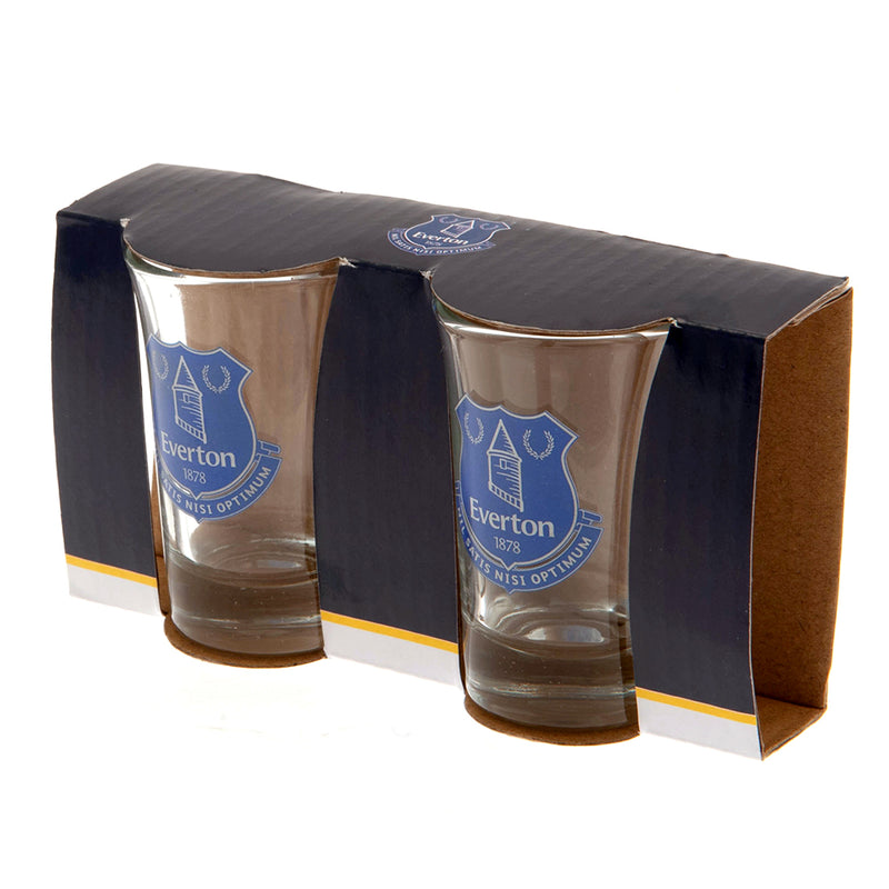 Everton FC 2pk Shot Glass Set, side angle