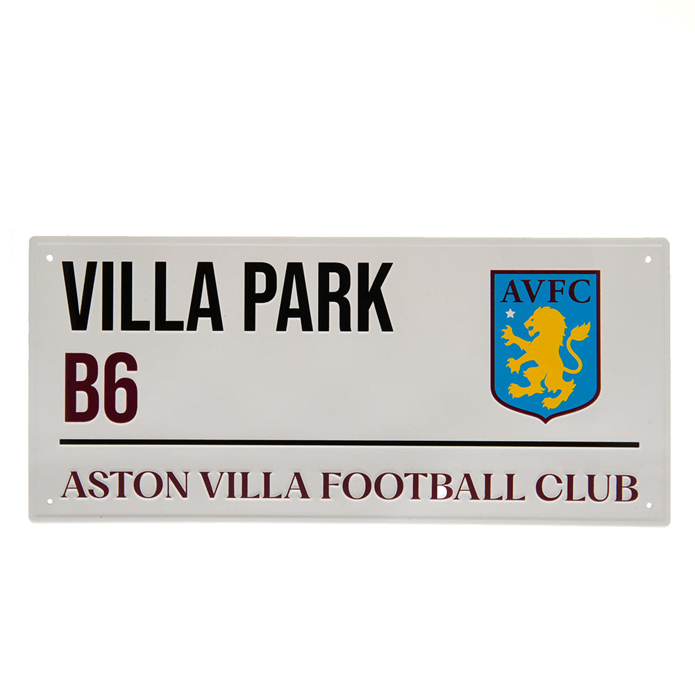 Aston Villa FC White Street Sign