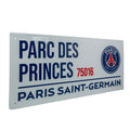Paris Saint Germain FC White Street Sign, alternate view