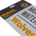 Wolverhampton Wanderers FC White Street Sign, close-up detail