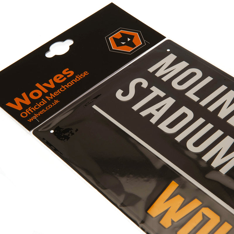 Wolverhampton Wanderers FC Colour Street Sign, close-up detail
