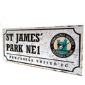 Newcastle United FC Retro Street Sign, side angle