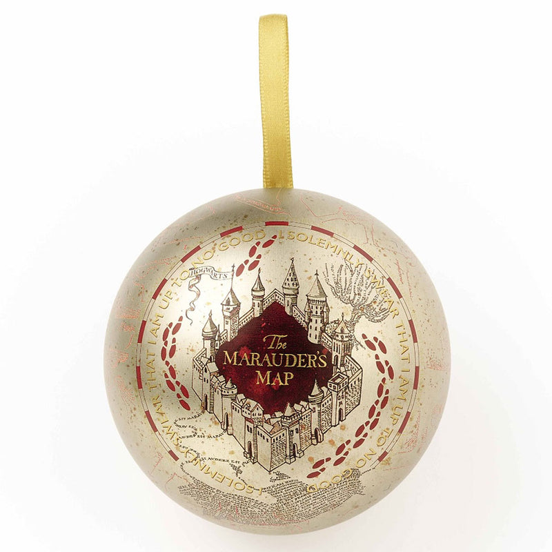 Harry Potter Christmas Gift Bauble Marauders Map, side angle