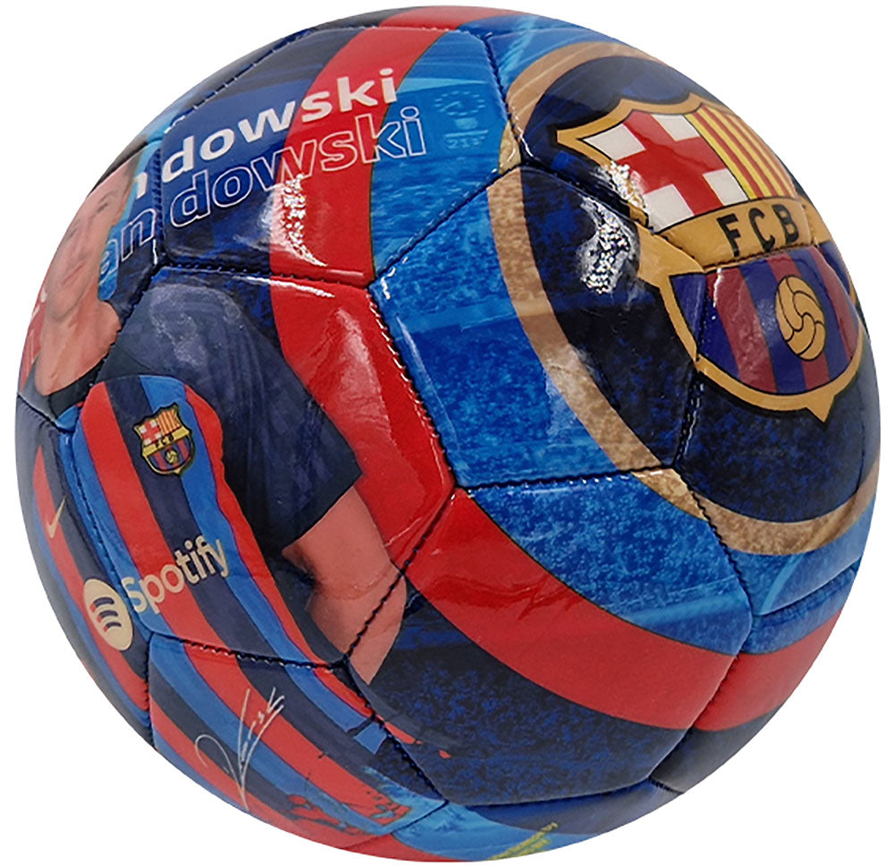 Official FC Barcelona Lewandowski Photo Football