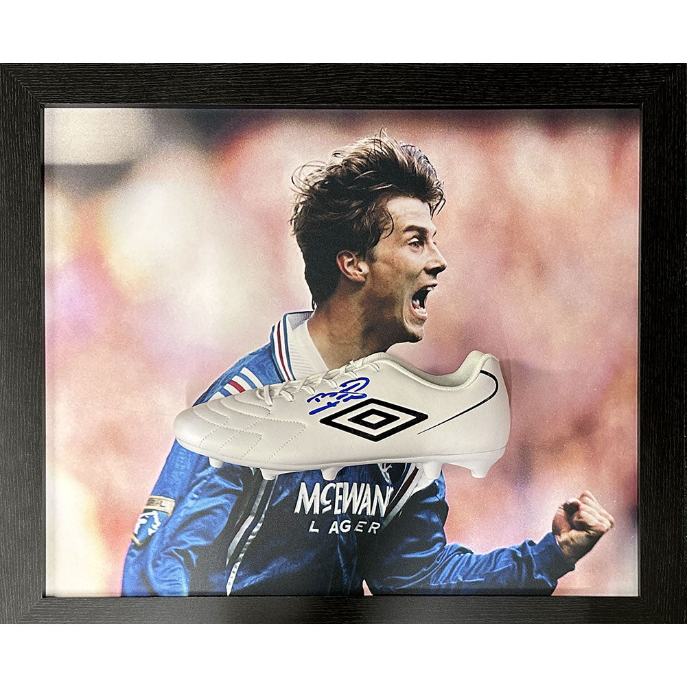 Rangers FC Brian Laudrup Signed Boot (Framed)