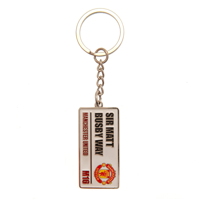 Manchester United FC Embossed Street Sign Keyring collectible from Infinity Collectables 2026