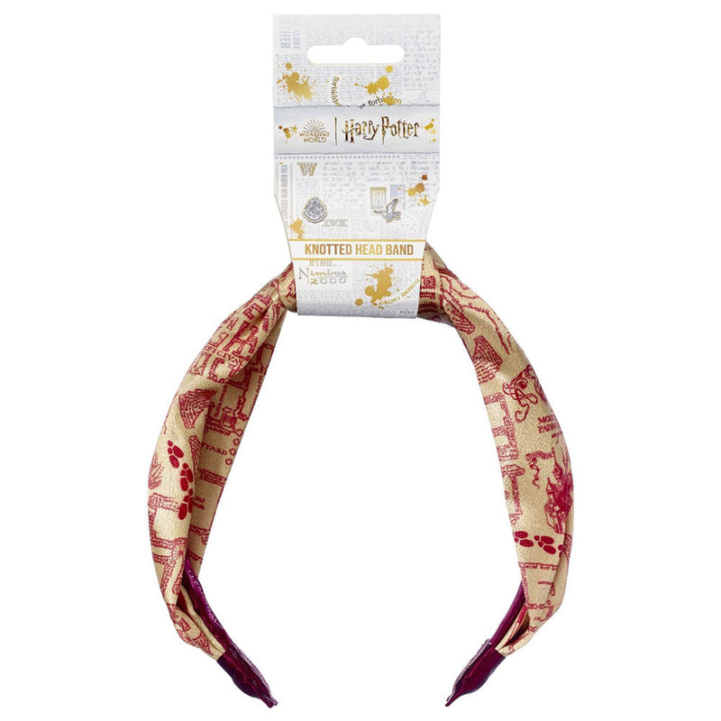 Harry Potter Knotted Headband Marauders Map, side angle