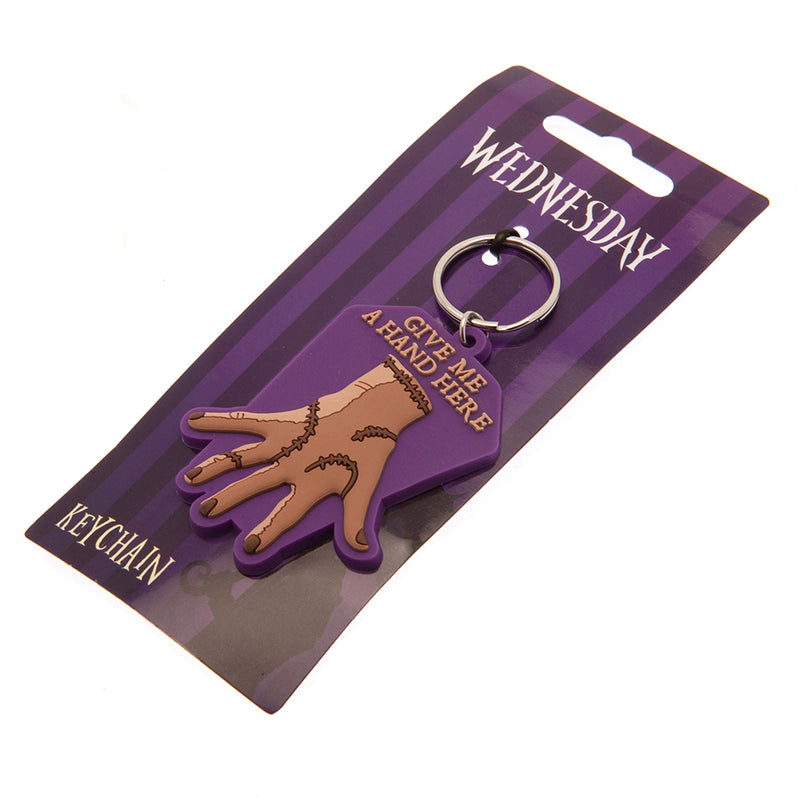 Wednesday Thing PVC Keyring, side angle