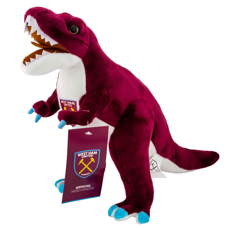 West Ham United FC Plush T-Rex, close-up detail