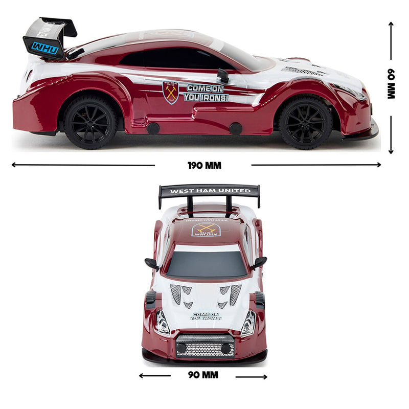 West Ham United FC Radio Control Sportscar 1:24 Scale, rear view