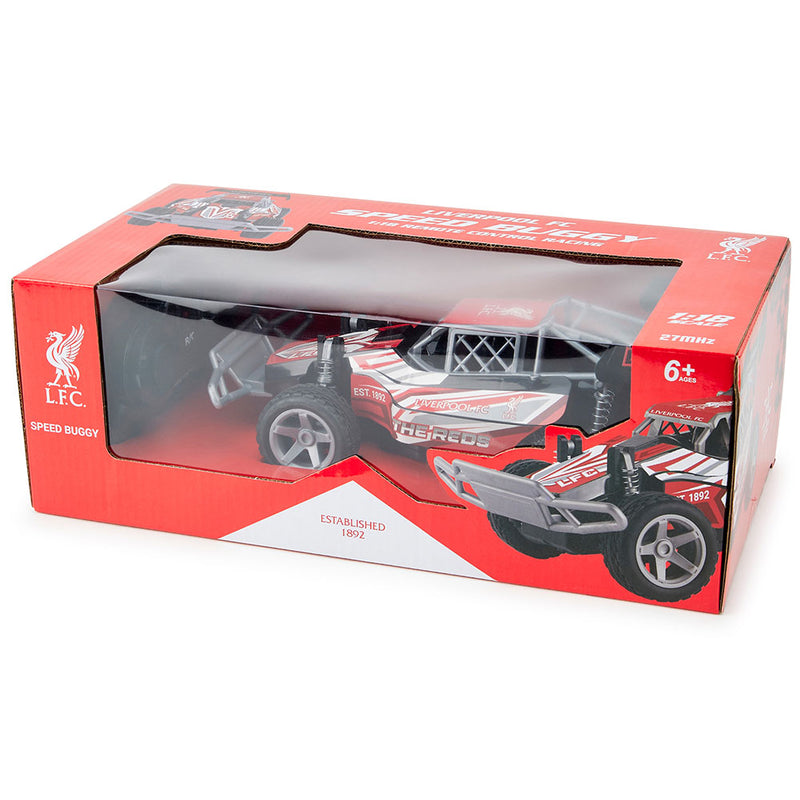 Liverpool FC Radio Control Speed Buggy 1:18 Scale, in display