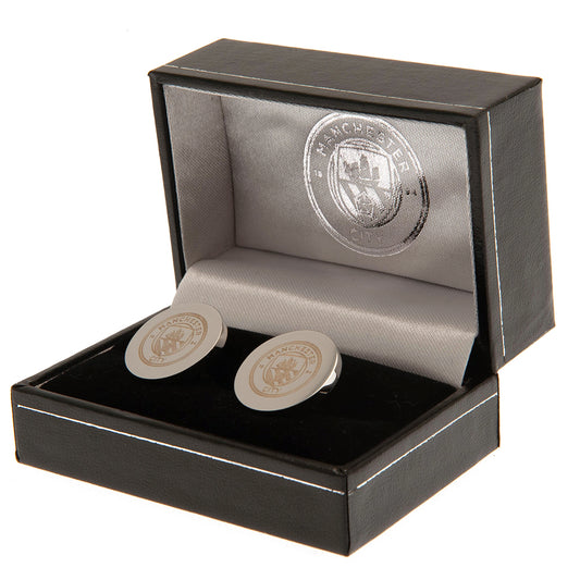 Manchester City FC Stainless Steel Round Cufflinks