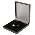 Arsenal FC Stainless Steel Heart Necklace, side angle