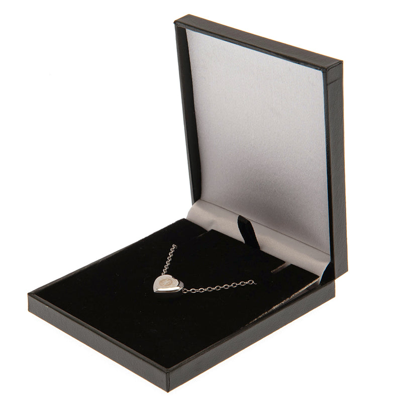 Chelsea FC Stainless Steel Heart Necklace, side angle