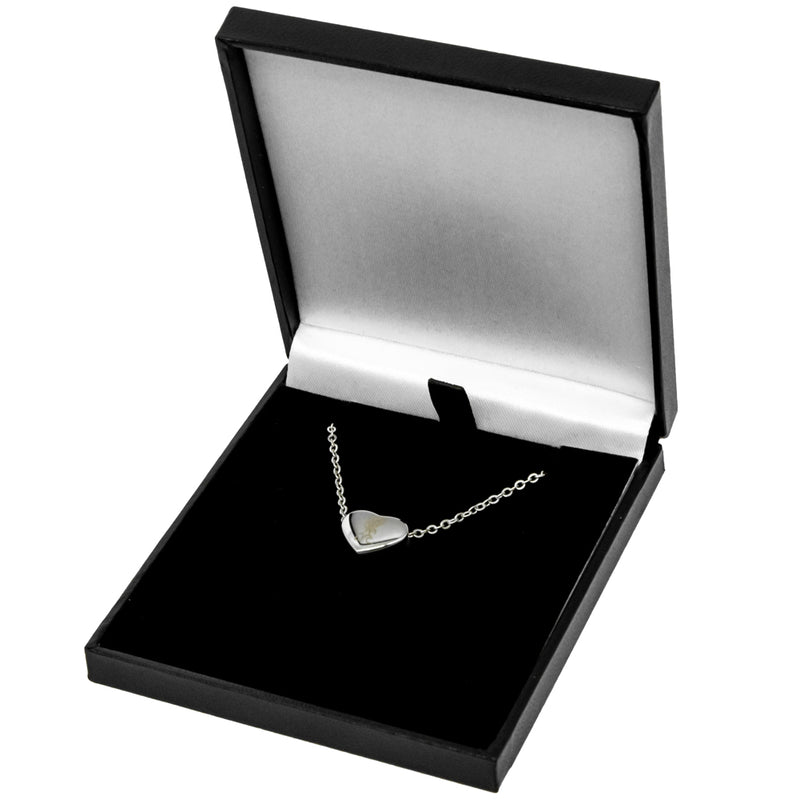 Liverpool FC Stainless Steel Heart Necklace, side angle