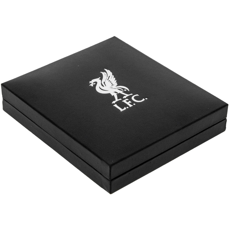 Liverpool FC Stainless Steel Heart Necklace, close-up detail