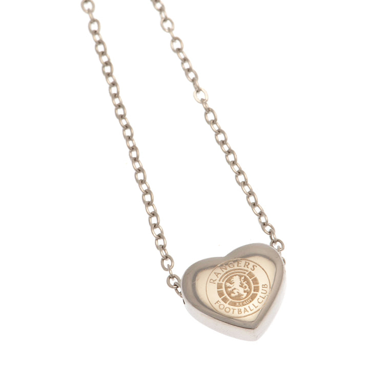 Rangers FC Stainless Steel Heart Necklace