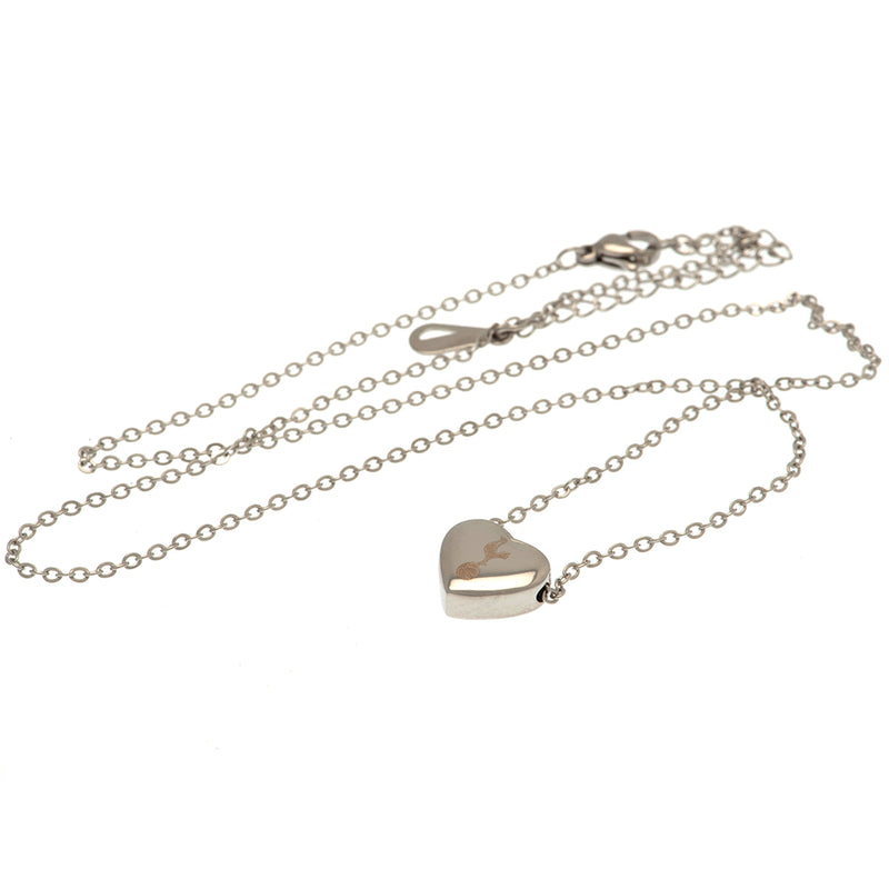Tottenham Hotspur FC Stainless Steel Heart Necklace, alternate view
