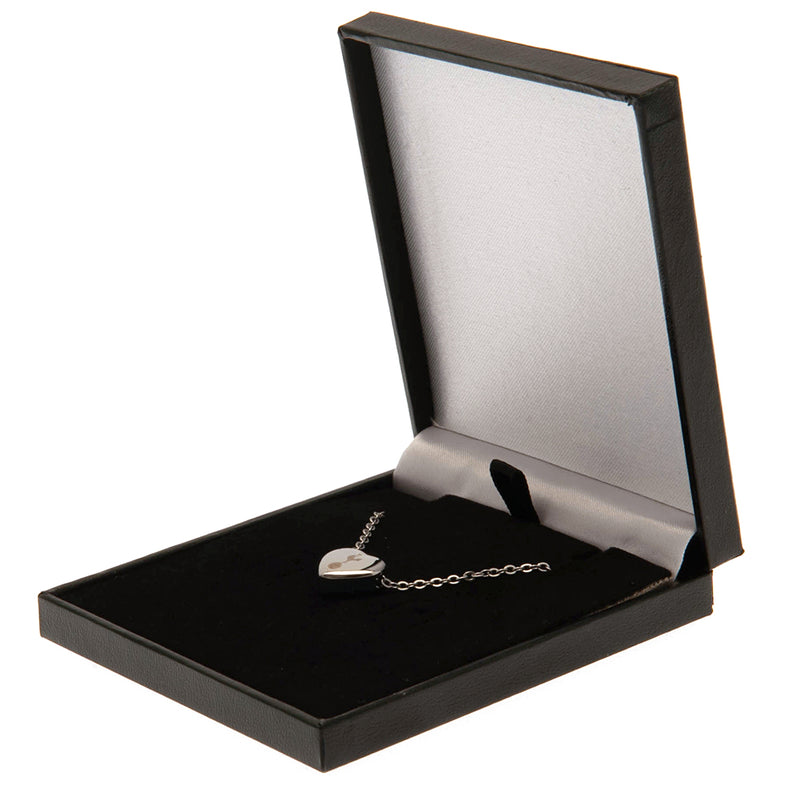 Tottenham Hotspur FC Stainless Steel Heart Necklace, side angle