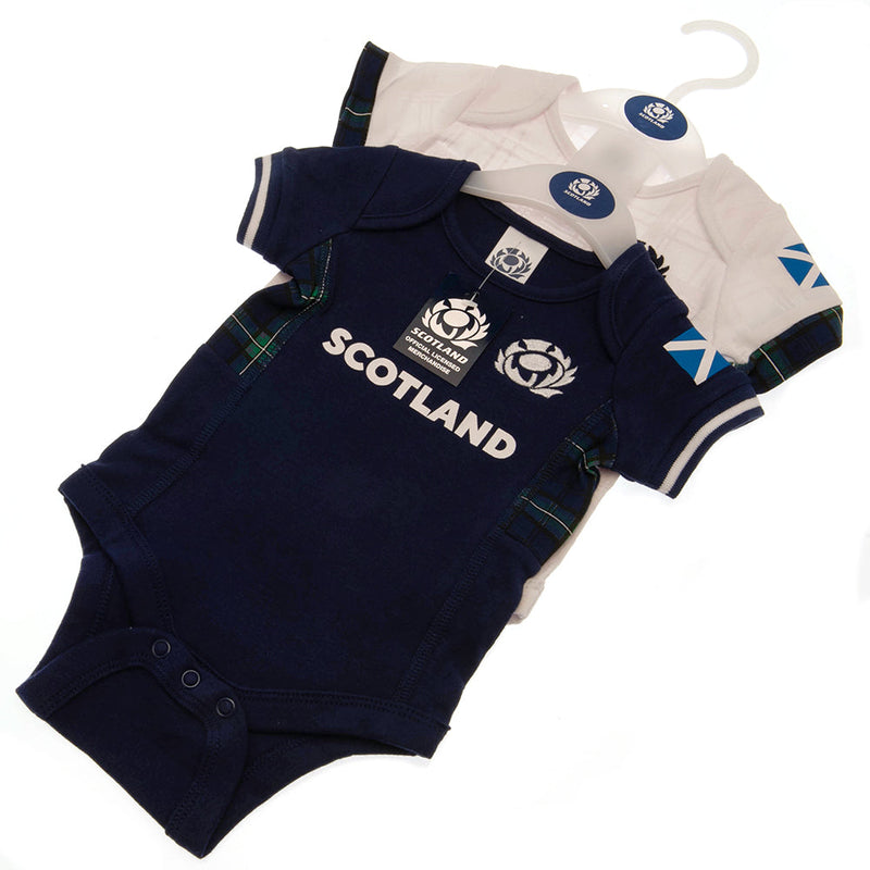 Scotland RU 2 Pack Bodysuit 3/6 mths GT, close-up detail