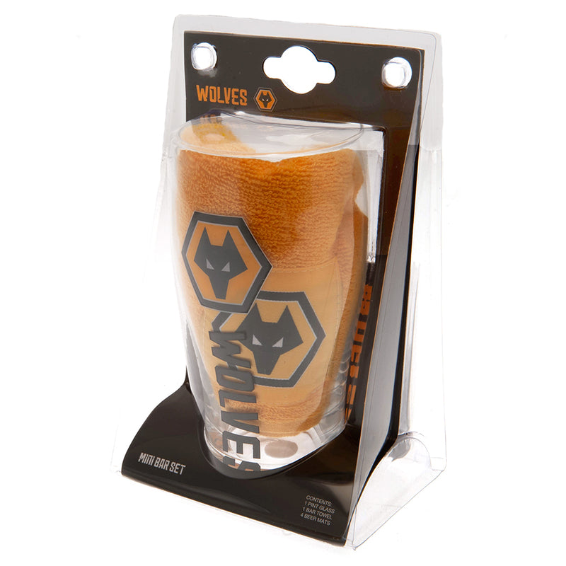 Wolverhampton Wanderers FC Mini Bar Set, side angle