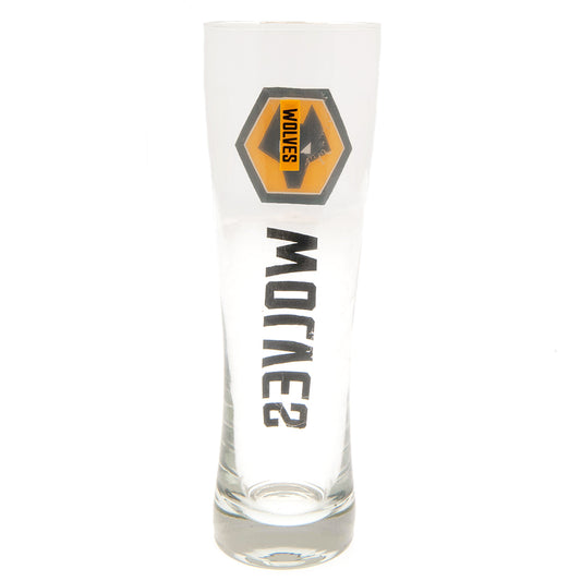 Wolverhampton Wanderers FC Tall Beer Glass, alternate view