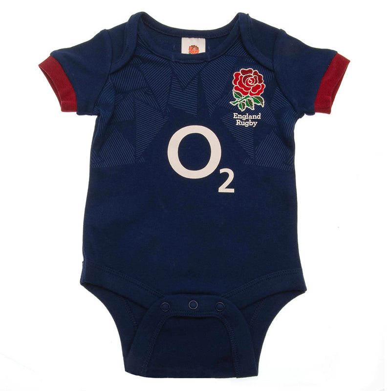 England RFU 2 Pack Bodysuit 0/3 mths PC, side angle