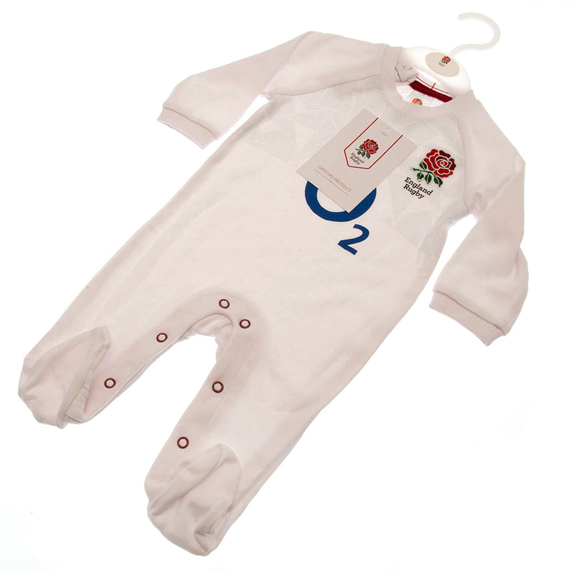 England RFU Sleepsuit 0/3 mths PC, side angle