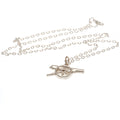 Arsenal FC Silver Plated Boxed Pendant, side angle