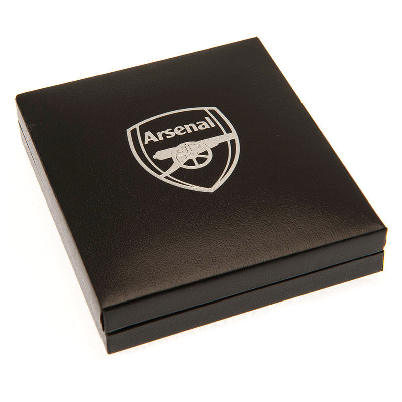 Arsenal FC Silver Plated Boxed Pendant, close-up detail
