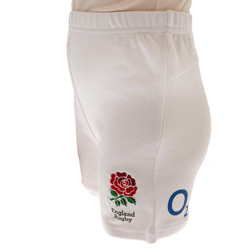England RFU Shirt & Short Set 6/9 mths PC, side angle