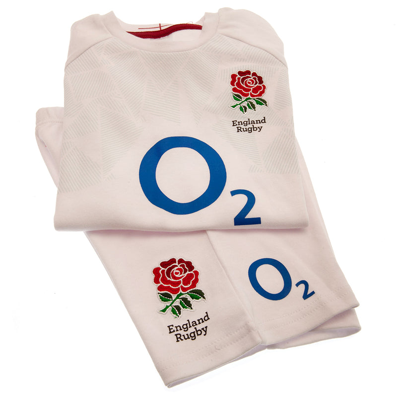 England RFU Shirt & Short Set 18/23 mths PC, close-up detail