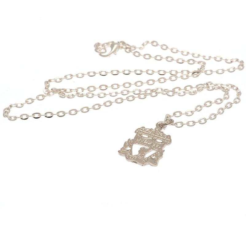 Liverpool FC Silver Plated Boxed Pendant, side angle