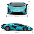 Lamborghini Sian Radio Controlled Car 1:24 Scale Blue, rear view