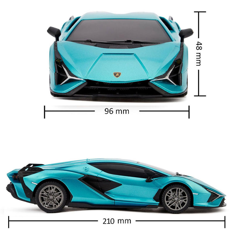 Lamborghini Sian Radio Controlled Car 1:24 Scale Blue, rear view