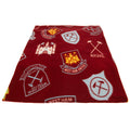 West Ham United FC Historic Crests Fleece Blanket, alternate view