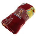 West Ham United FC Historic Crests Fleece Blanket, side angle