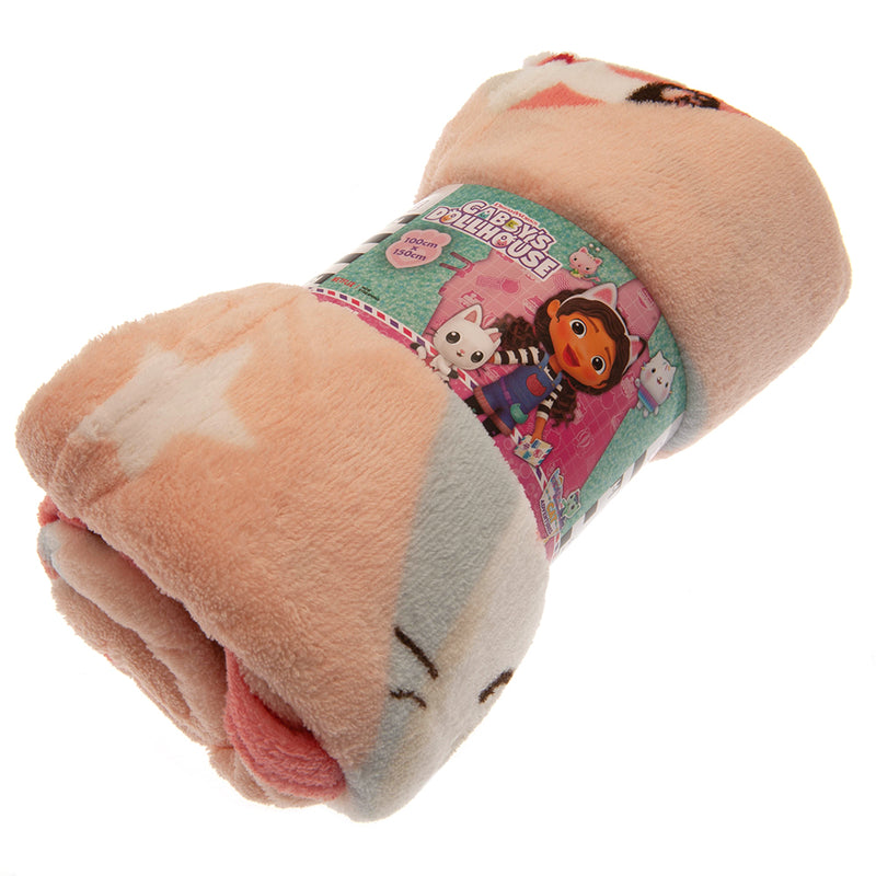 Gabby's Dollhouse Fleece Blanket, side angle