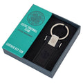 Celtic FC Leather Key Fob, side angle