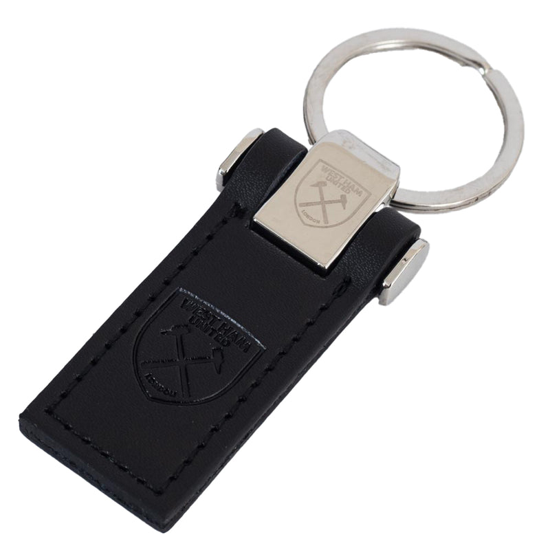 West Ham United FC Leather Key Fob, alternate view