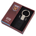 West Ham United FC Leather Key Fob, side angle