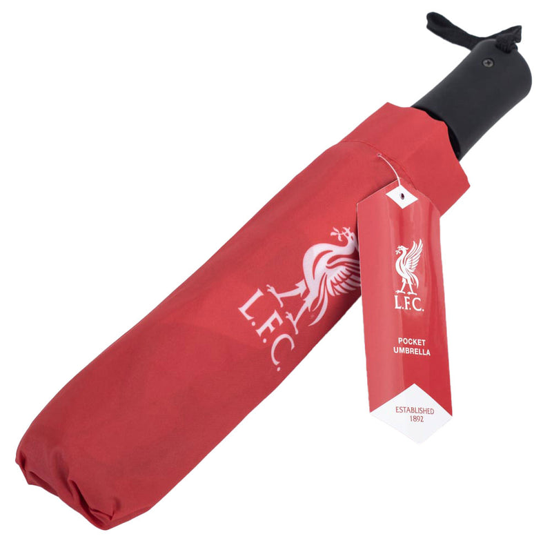 Liverpool FC Red & White Umbrella, close-up detail