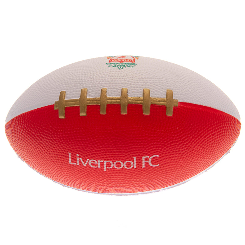 Liverpool FC Mini Foam American Football, side angle